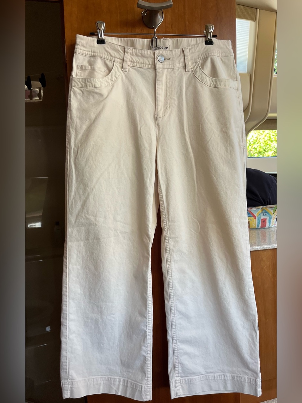 Toad&Co Earthworks Wide Leg Pant Sz 8 in Salt color